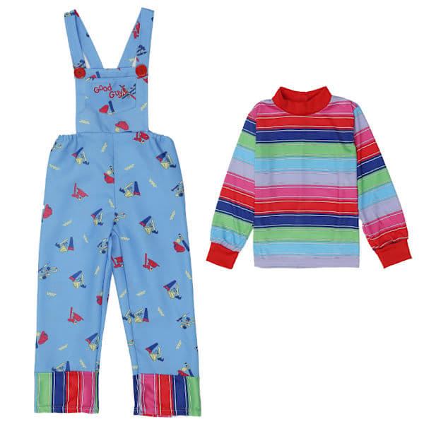 Halloween Chucky Horror Klovnekostume til Børn S(3-4Å) S(3-4Y)