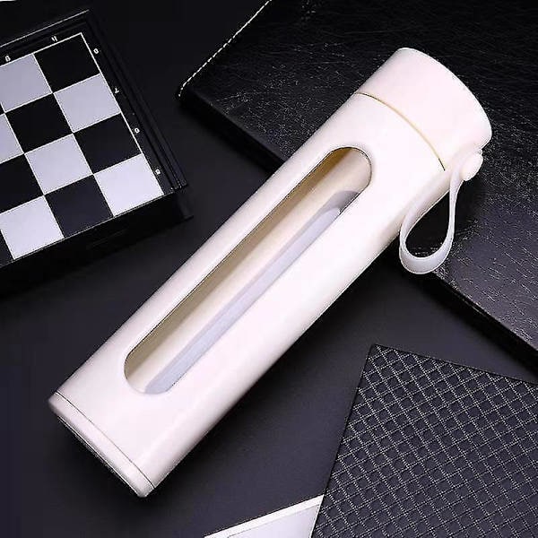 Glas Vattenflaska Dubbel Kopp Lock Filter Kontor Män Vit