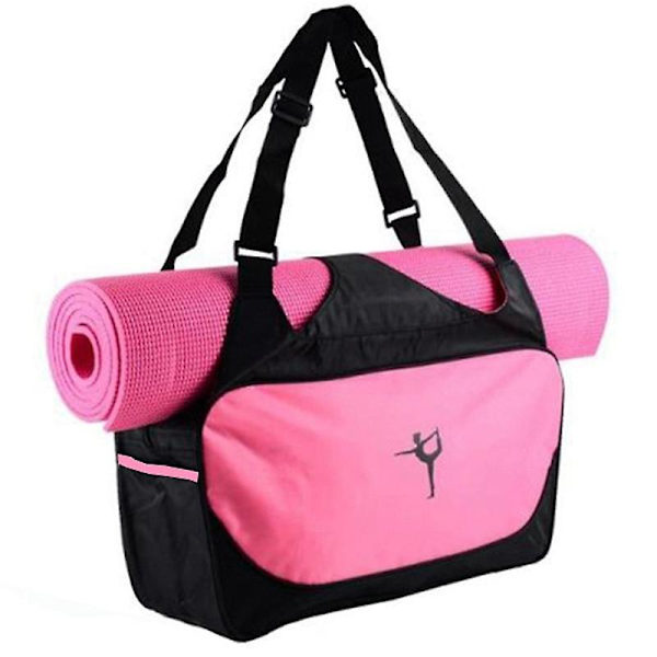 Yogaväska, resväska, kapacitets yogamatta ryggsäck, gymväska, yogaväska, rosa