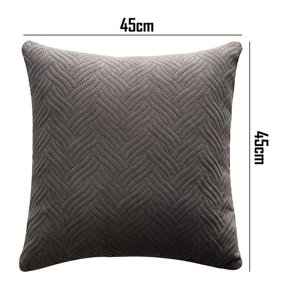 Hem Sammet Kuddfodral-enkelt enfärgad Soffa Kuddfodral Grå 45*45cm 45*45cm gray