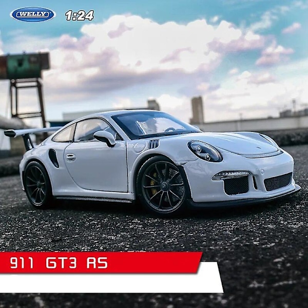Welly 1:24 Porsche 911 Gt3 Rs Blå Bil Legetøjsbil Model Simulering Bil Dekoration Samling Gave Legetøj Die Casting Model Dreng Legetøj 911 GT3 RS