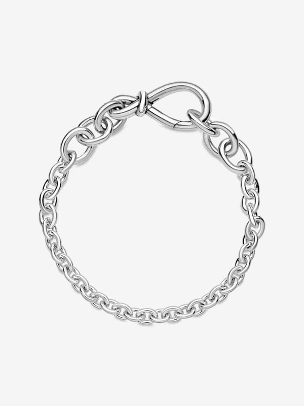Pandora - Chunky Infinity Knot Kædearmbånd - Sterlingsølv