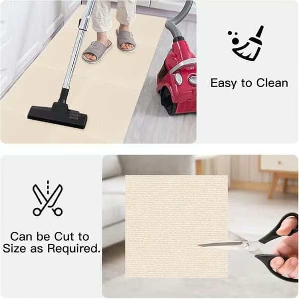 Selvklæbende tæppefliser, sæt med 10 stk., 30x30 cm (0,9 m²), beige, holdbare til lejlighed, kontor, erhverv