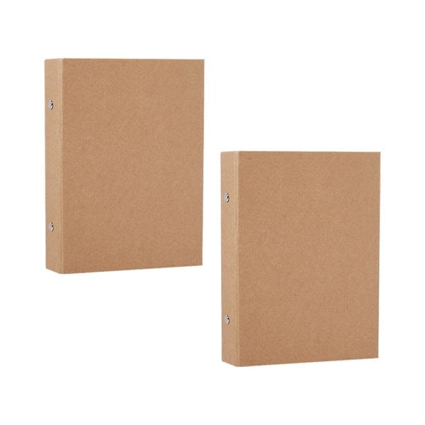 pcs A5 Påfyllningsbar Ringpärm, A5 Kraft Papperspärm Fack med 2 Ringar för att Lägga till Lösa Blad, A5 Kraft Pappersfoto Färg