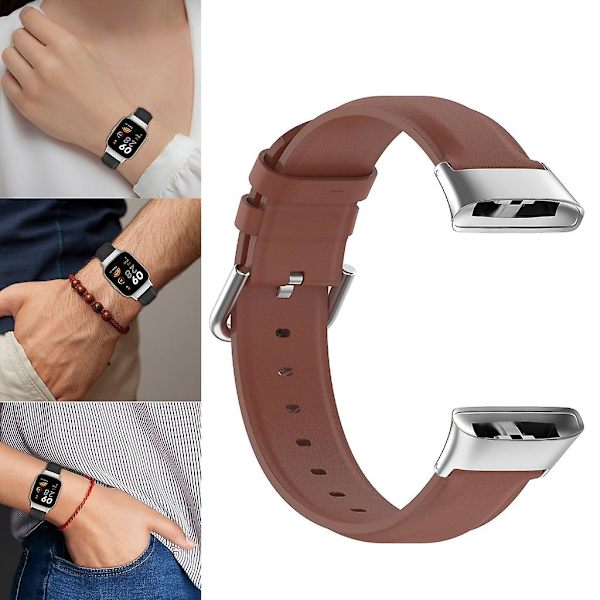 Pikalukittavat nahkaiset rannekkeet Redmi Watch 3 Watch Lite 3 -kelloon Navy blue