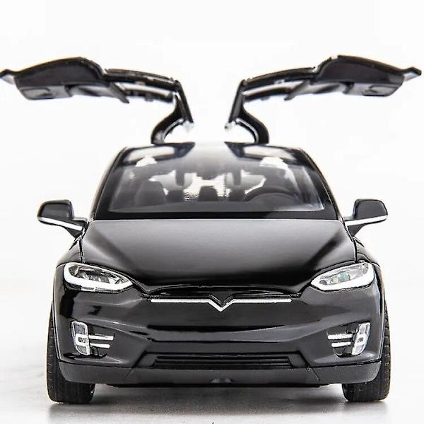 1/32 Tesla Model X 90d SUV Leikkiautomalli Valettu Metalli Miniatyyri Ääni & Valo Vetotakaisin 1:32 Kokoelma Lahja Pojalle Lapselle TESLA MODEL X Red
