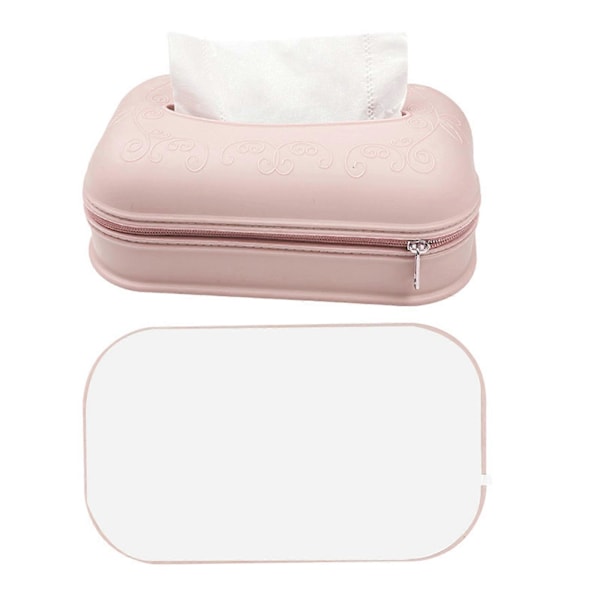 Stilig og Robust Silikon Tissuebeholder med Solid Base for Sikker Plassering i Enhver Setting Organisasjon Rosa Pink