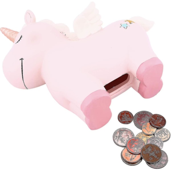 Lovely Rainbow Unicorn Piggy Bank For Girls, Resin Unicorn Piggy Bank Toys, Kids Money Banks Coin Banks, Unicorn Gifts For 6/7/8 Year Old Girls, Best-