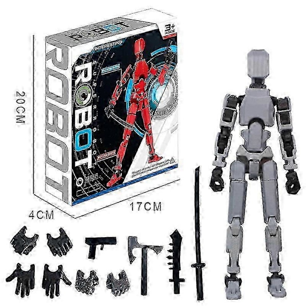 T13 Multi-ledade Actionfigurer, Titan 13 Actionfigur Grey