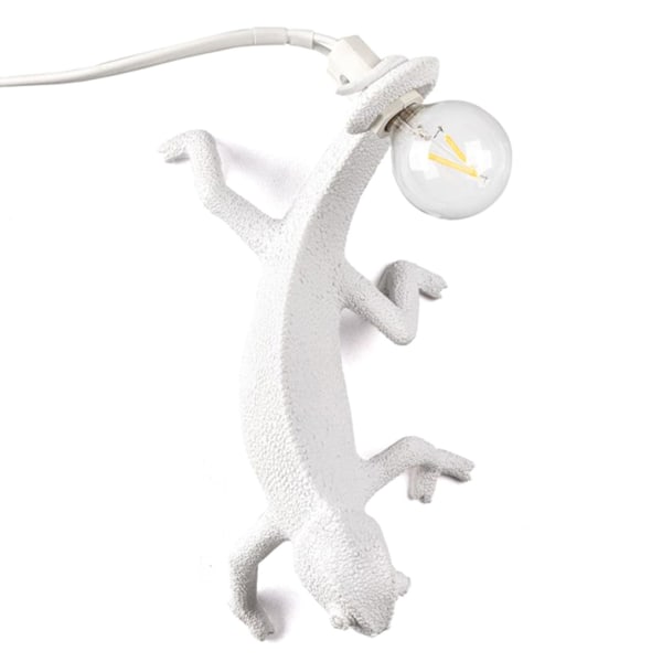 Chameleon Lampe Soveværelse Resin Chameleon Skrivebordslampe Sengelampe Light Wall Sconce UK Plug Downward Wall Lamp