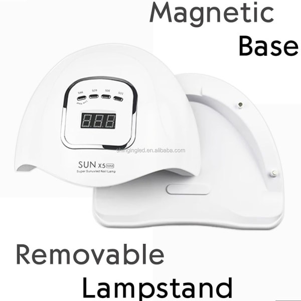 80w UV/LED-lampe med timerfunksjon hvit