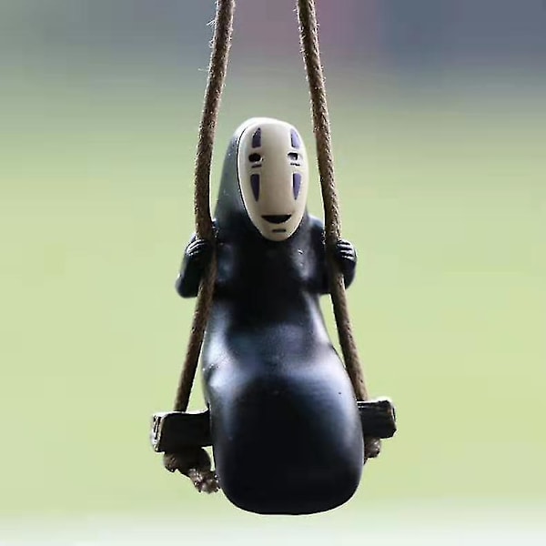 Hayao Miyazaki Spirited Away keinuva Nimetön mies -hahmot Lelut Auton riipus Koriste
