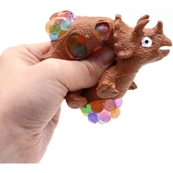 3-pak Squishy Dinosaur Stressbolde - Sensorisk Fidget Legetøj til ADHD, Autisme & Stresslindring - Anti-Angst Legetøj til Voksne Børn