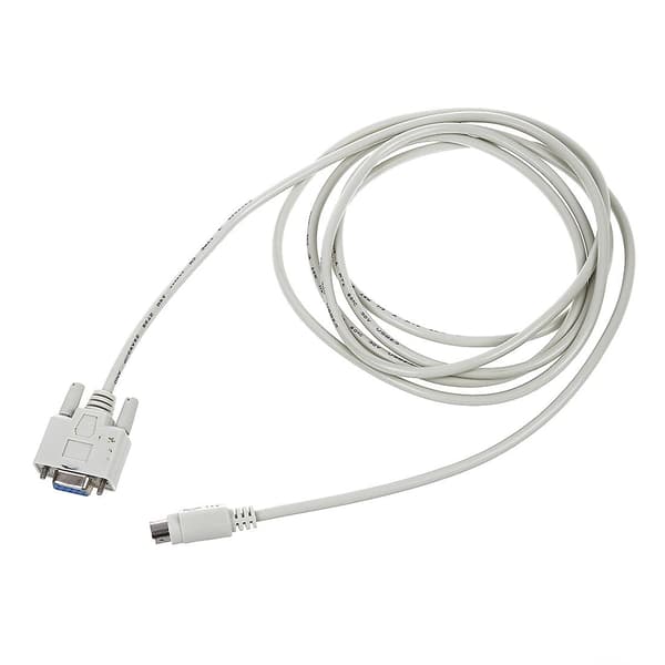 DB 9-pin til 8P Mini Din RS232 Nedlastingskabel Hvit 3M for PLC DVP-serie - DCPCAB215