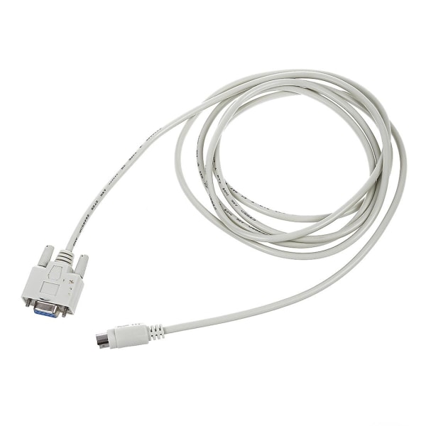 DB 9-stifts till 8P Mini Din RS232 Nedladdningskabel Vit 3M för PLC DVP-serie - DCPCAB215