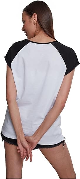 Kontrast Raglan T-shirt för dam