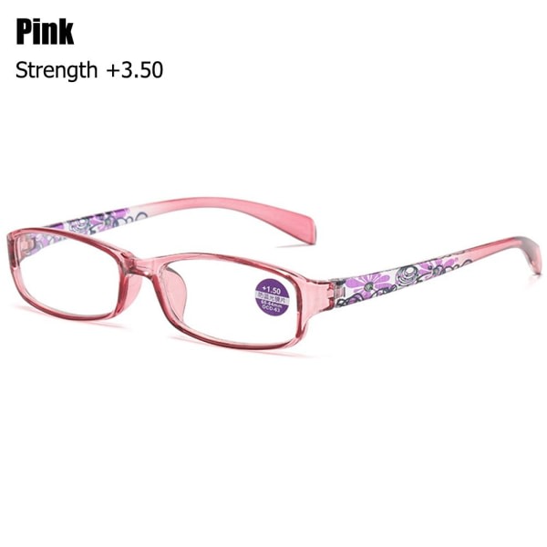 Lesebriller Presbyopiske briller pink Strength +3.50-Strength +3.50