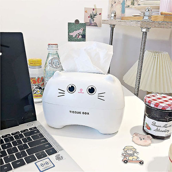 Ansiktsvävnadslåda, våtservettlåda Rektangulär vävnadsdispenser Pappershanddukslåda Cartoon Tissue Container För hemmakontor Bilvävnadsskydd Hotel Restaura