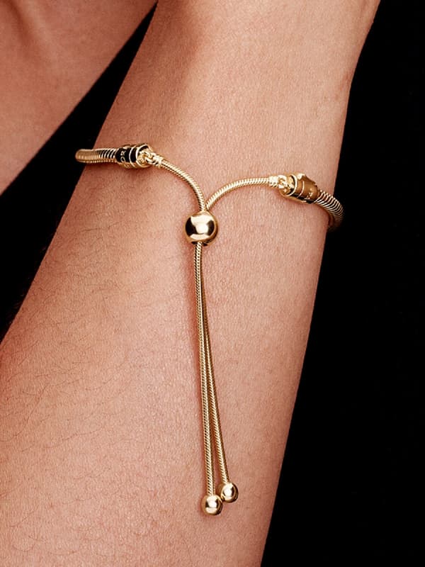 Pandora - Ormkedja Slider Armband - 14k guldplätering
