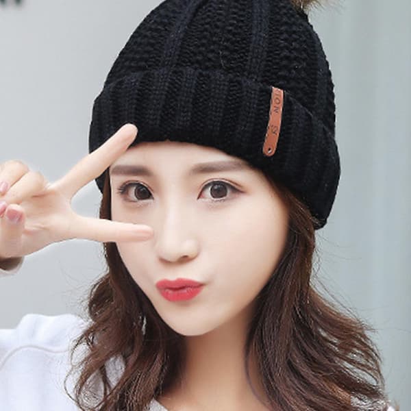 Hatt Beanie Snowski Vinter Strikket Ull Skull Hat