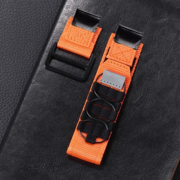 Nylon løkkeremsurarmbånd orange For Garmin 22mm-For Garmin 22mm