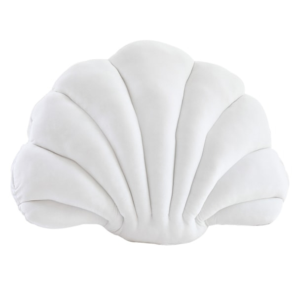 Sjöstrand kammussla skal soffa säng kudde dekoration lyx skal fylld kudde för sovrum vardagsrum white