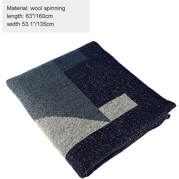 Vinter Sjal Wraps Poncho Cape - Dame Varm Åben Front Trykt Reversible