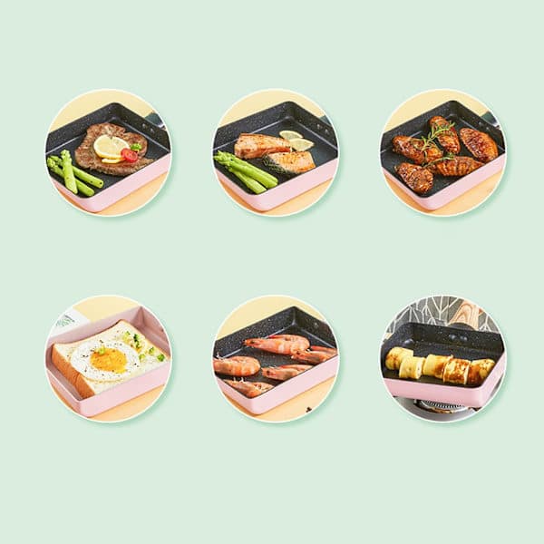 Tamagoyaki Stekepanne Omelettpanner GUL Gul Yellow