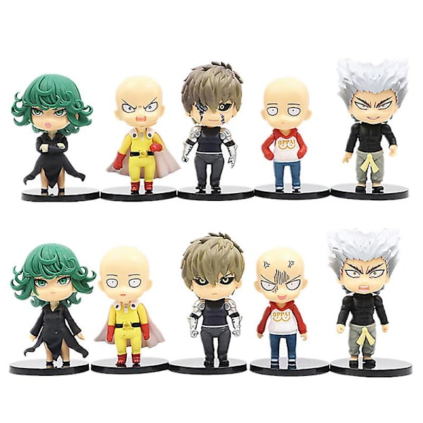 5 stk. Anim One Punch Man Figur Saitama Actionfigur Samleobjekt Legetøjsgaver Pattern 2(5pcs) Multicolor