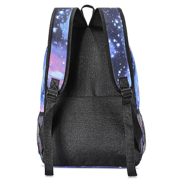 Cr7 Ryggsäckar Skolväska För Pojkar Flickor Tonåringar Canvas Resväska Vattentät Laptop Ryggsäck Starry sky pink