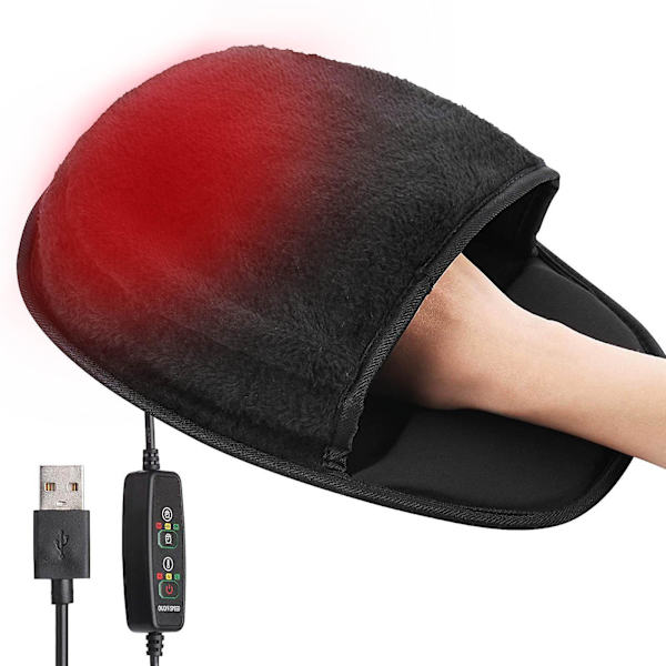 Tidtagning Temperaturkontroll USB Uppvärmd Musmatta Mus Handvärmare Med handledsskydd Varm Vinter 2Pcs