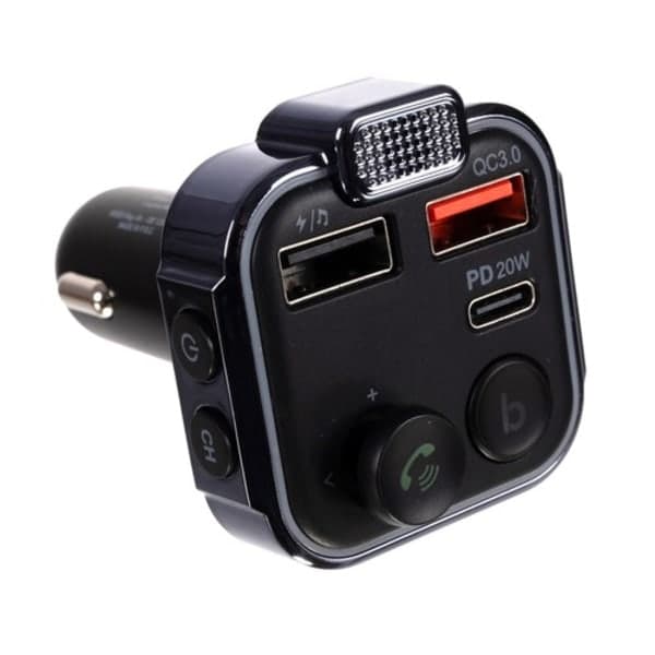 Bluetooth FM-sender & Oplader 20w - Til bilen - Biloplader 100
