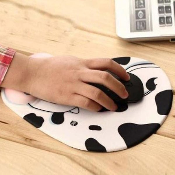 Musematte Ku Non-slip Memory Foam Comfort Håndleddsstøtte Mus
