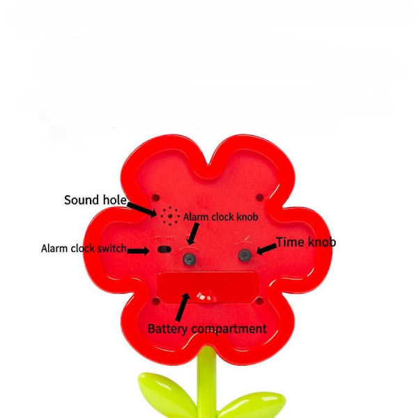 Saytay soveværelse vækkeur, blomster vækkeur, studerende hjem dekoration skrivebord ur (hy)