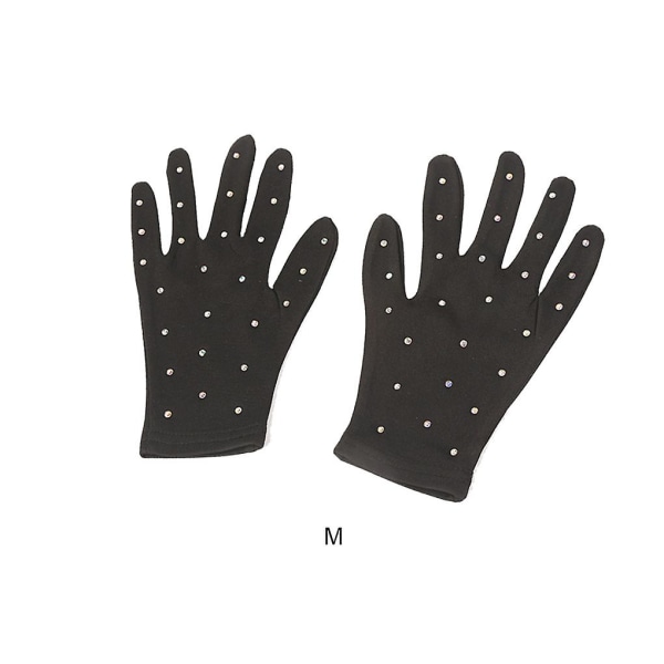 Taitoluistelu Rannekäsineet Liukumista estävät Rukkaset Crystal Gloves Fast Black M