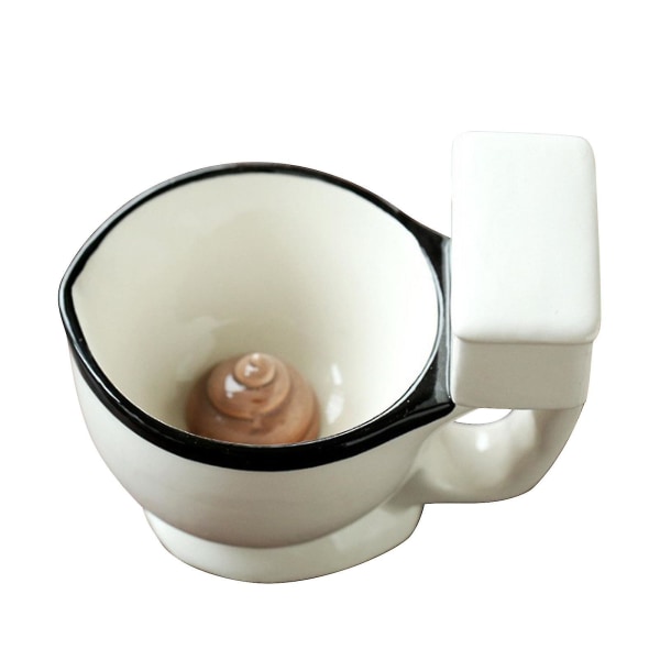 Toiletkop Sjovt porcelænskrus Toiletform Vandkop Spoof Poop Cup Ny og unik porcelænsgave