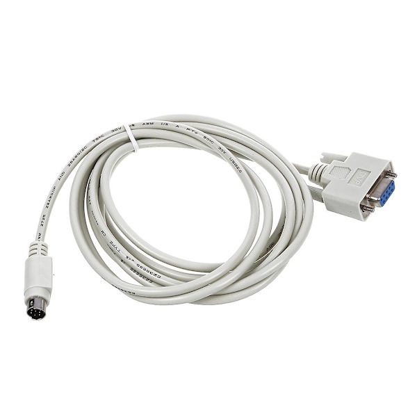 DB 9-nastainen 8P Mini Din RS232 latauskaapeli valkoinen 3M PLC DVP-sarjalle - DCPCAB215