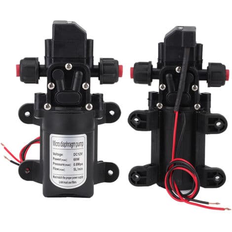 12V 60W Högtrycksvattenpump – Flödeshastighet 5 L/min – Tryck 116 PSI – Lyfthöjd 50 Meter – För Båtar och Husbilar