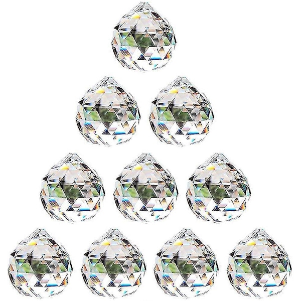 20 mm kirkas kristallipallo prisma - 20 kappaletta riippuva aurinkosieppari kattoon 30mm