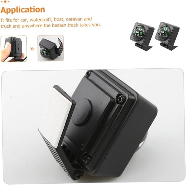 2 stk. Guide Ball Kompass Bil Dashbord Formet Kompass