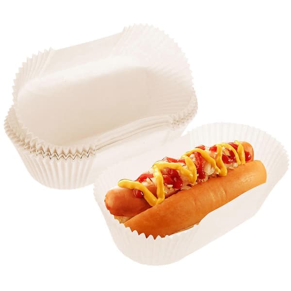 Engångsbricka för korv (cirka 1000 stycken), snackbehållare, oljesäker _ Prisvärd vit presentförpackning, storlek: 33 * 8 * 5 cm Vit 20.00X11.00X5.50CM