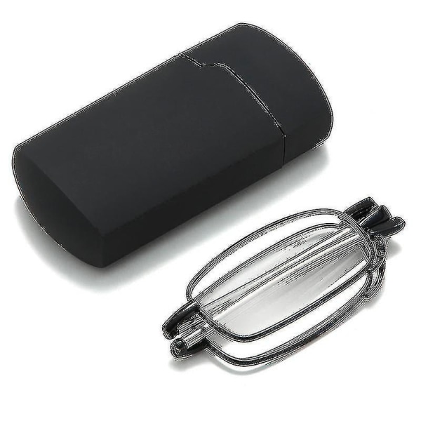 Secure Fit Armless Ultralätt hopfällbara läsglasögon med Universal Pod case (hy)