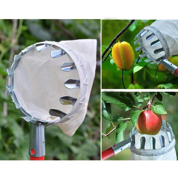 Høstmaskiner Frugtplukkere Metal Frugtplukkere Æbleplukkere Frugtplukkere Høstmaskiner Frugtplukkere med beskyttelseshætter | Ø 160 mm | Bomuldspose