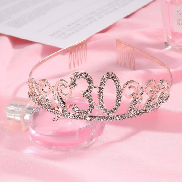 30-års krone tiara diadem prinsesse med kam