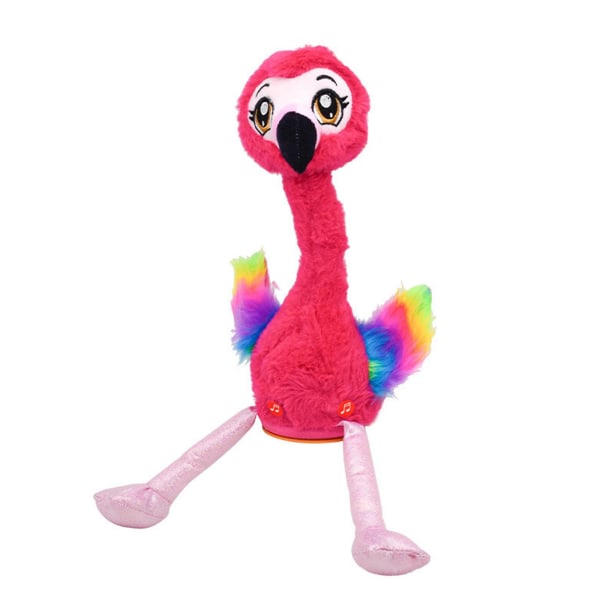 Flamingo Interaktiivinen laulu ja tanssi täytetyt Flamingo Party pehmolelu lapsille English charging version