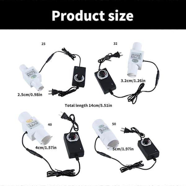 Kanalventilator med variabel hastighedskontrol 12V Ventilationsventilator Rørventilator til luftopvarmning Køleforstærker-Perfet 40mm 40mm