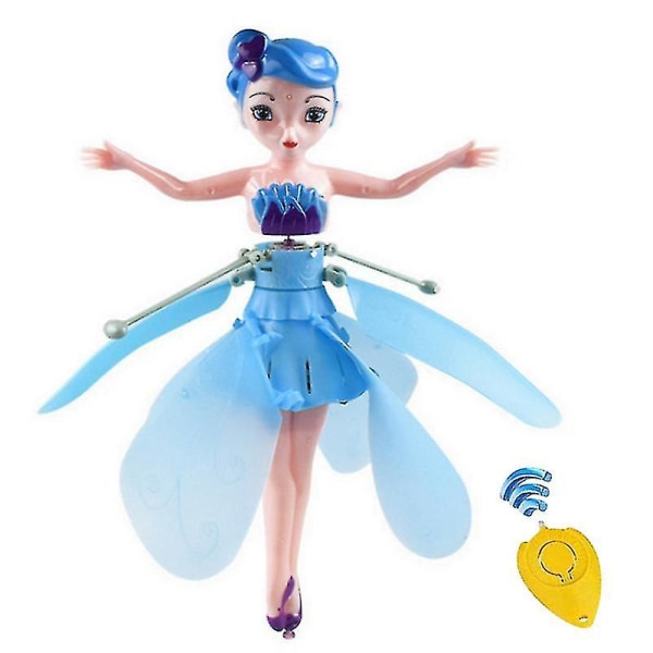 Lentävä keijulelu Maaginen siipi infrapuna-induktioohjattu lastenlelu lentävä prinsessalelu Blue
