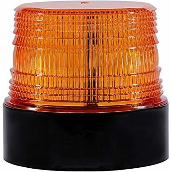 12v led trådlös blixtljus magnetiskt blinkande nödsignalljus (orange) (hy)