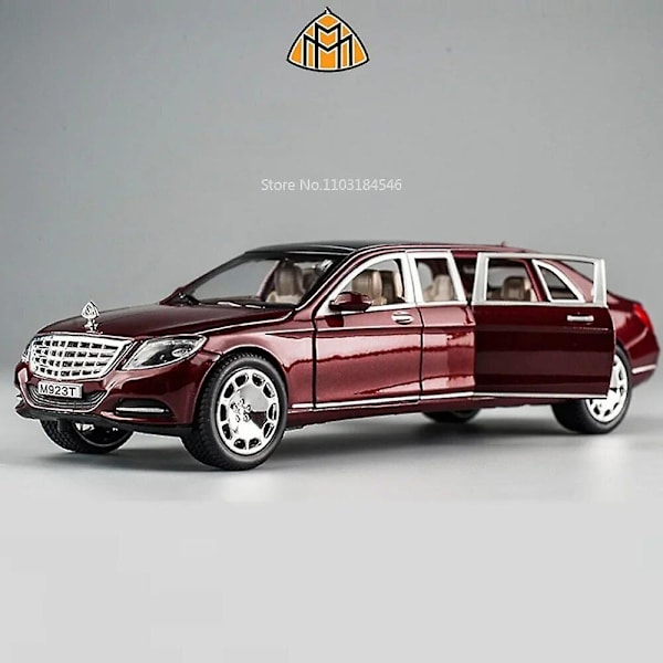 1/24 Maybach S600 Alloy Auto Malli Leikkiauto Korkea Simulaatio Valettu Metalli Leikkikalut Mallit Ajoneuvot Pojille Lasten Kokoelma Lahja Autot Red