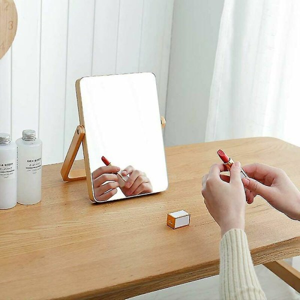 Makeup-spejl, drejeligt forstørrelsesspejl, bærbart bordspejl